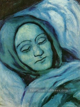Tete d une Femme morte 1902 Pablo Picasso Peinture à l'huile